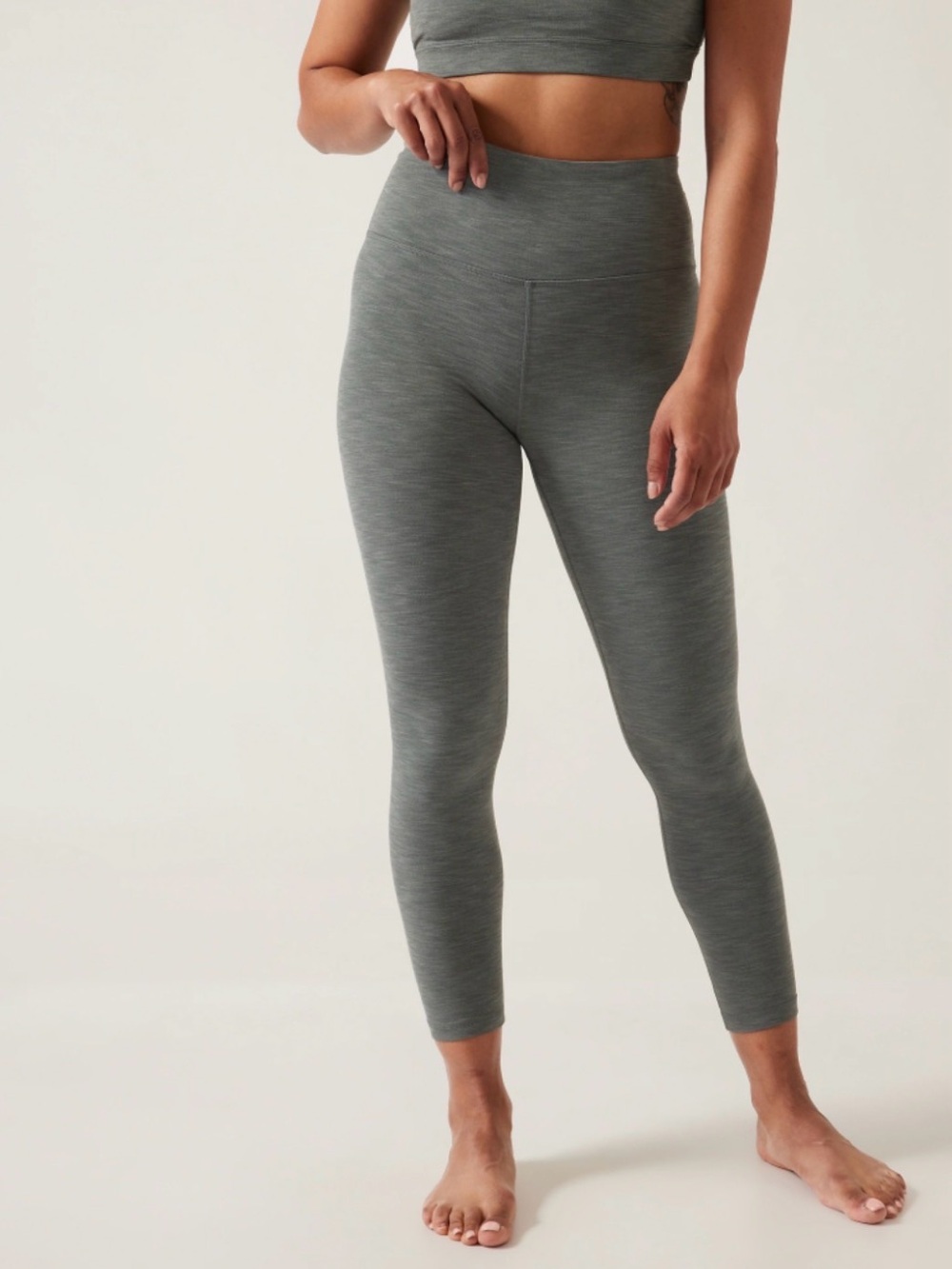 Athleta Ultra High Rise Elation 7/8 Tight Small Petite Grey Heather